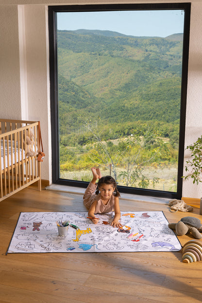 Yıkanabilir Boyama Oyun Halısı 100×150 cm