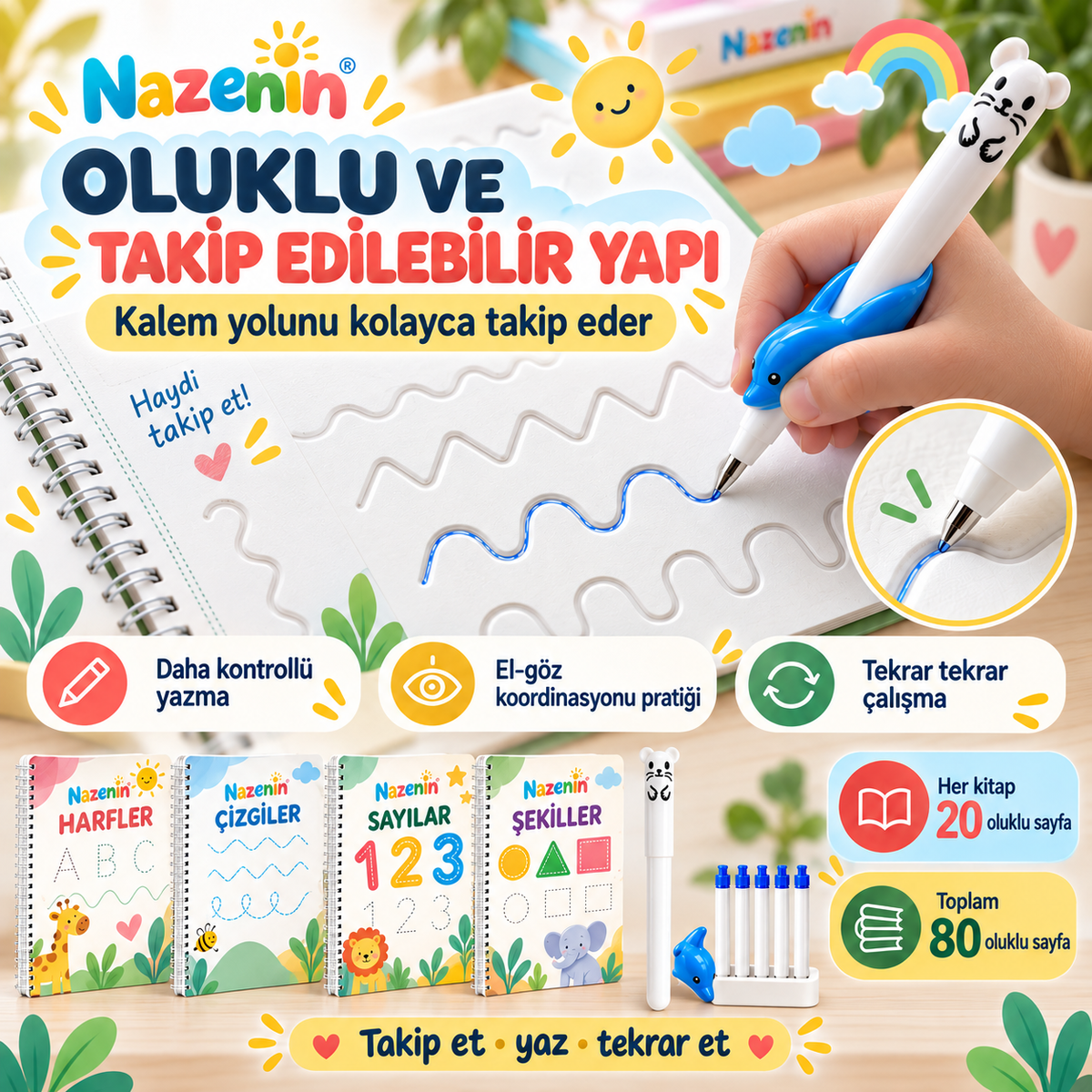Nazenin Yaz-Sil Öğren - 4'lü Set